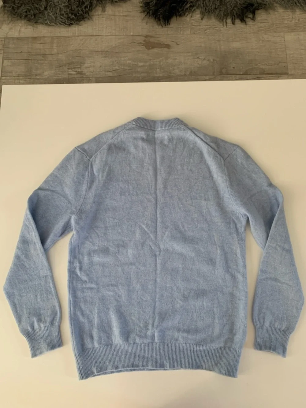Samsøe Samsøe Viktor Crew Neck Sweater Men’s M 100% Wool Chambray Blue